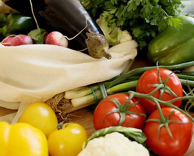 étalage de légumes frais