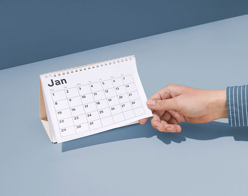 Close-up of a calendar planner symbolizing project scheduling and management tasks
