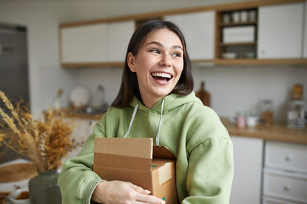 Caixa de presente feliz