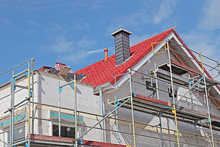Scaffolding At Construction Site