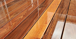 Wet Outdoor Decking Surface