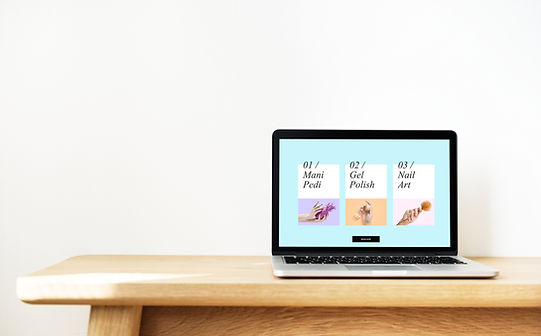 Website Creation, image of a computer with website on it.