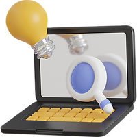 Laptop com ícones
