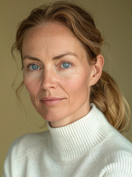 Woman in White Sweater