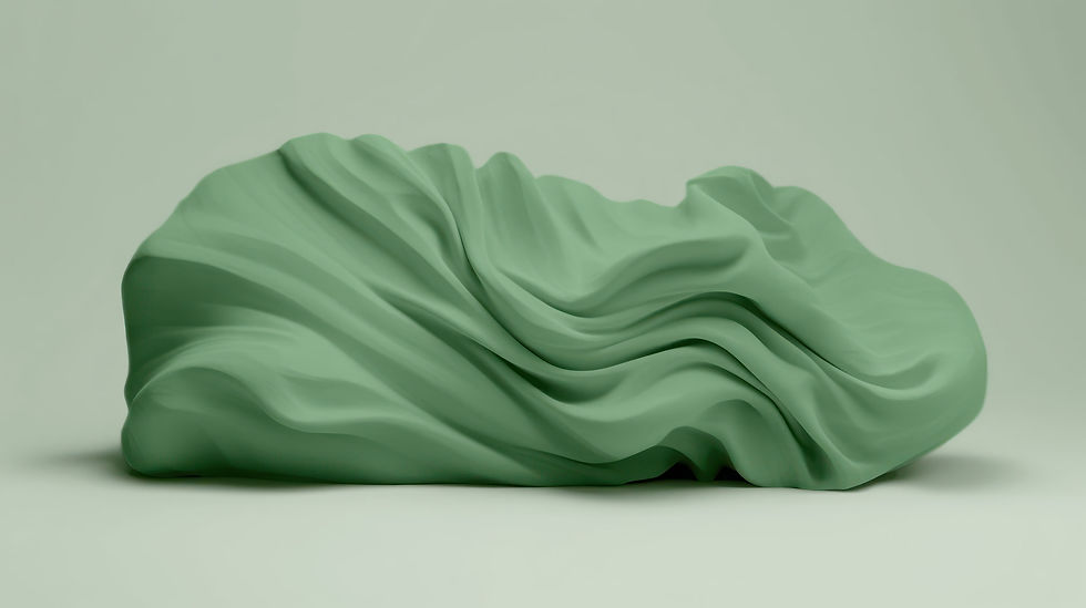 Folded Green Fabric