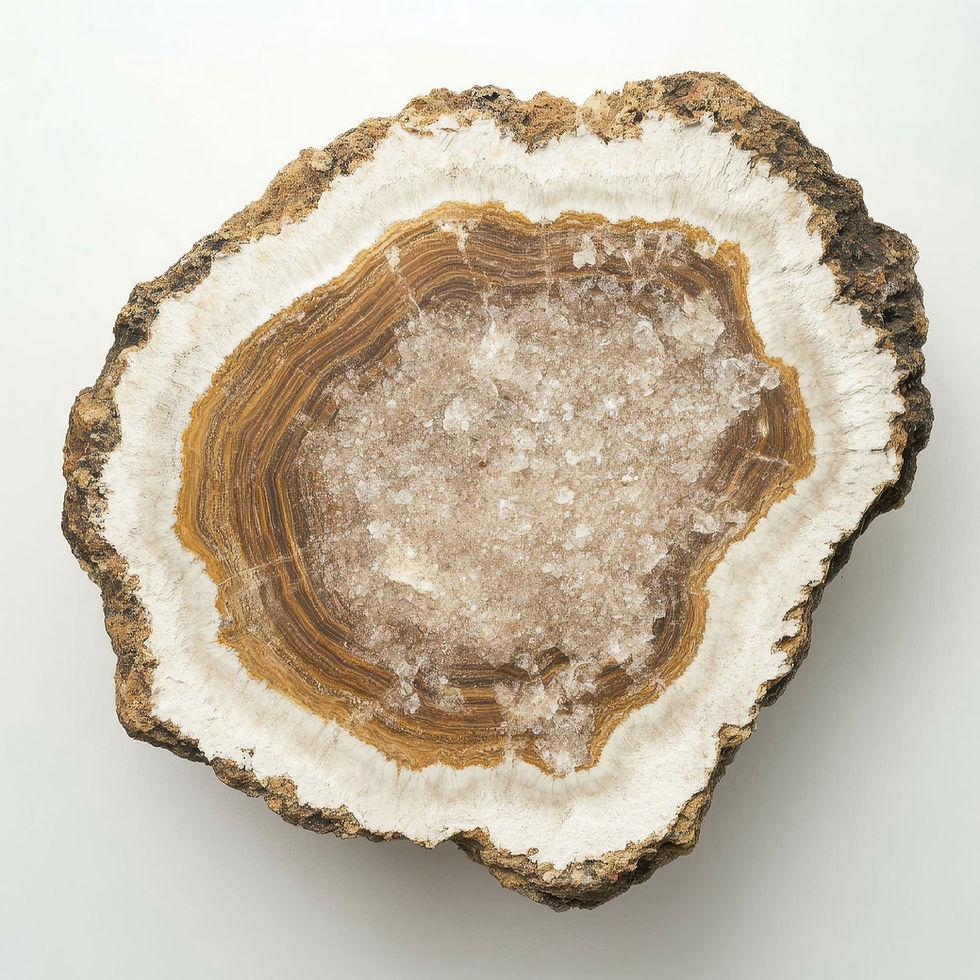 Rodaja de geoda de cristal