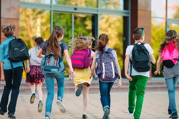 Children Running to School