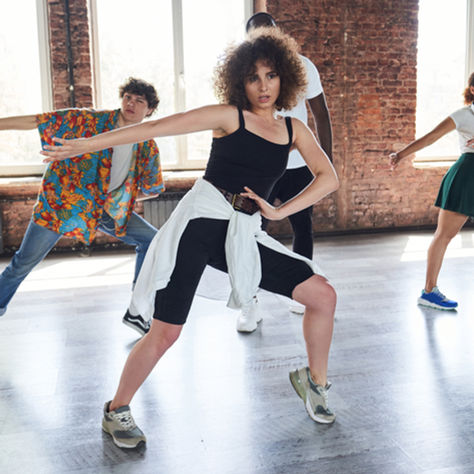 People dancing in a dance studio