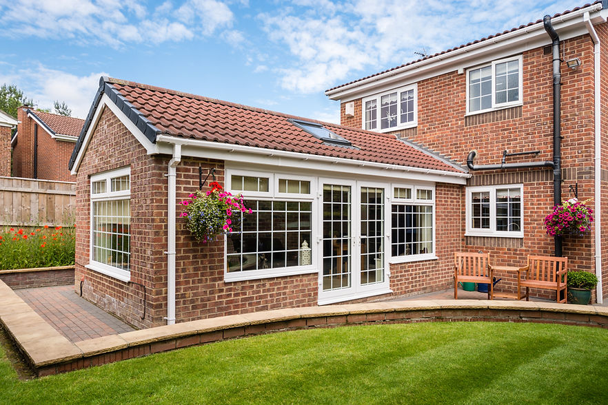 Contemporary sunroom designed and built by the Conservatory Renovation Company in Glenrothes
