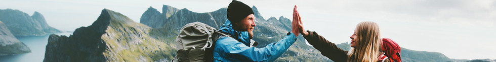 Hikers High-Fiving