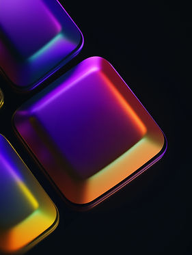 Formas metálicas coloridas