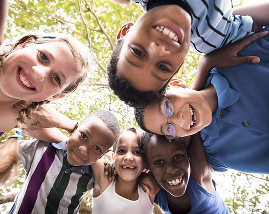 Children Embracing in Circle