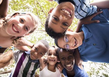 Children Embracing in Circle