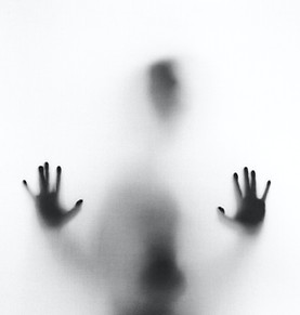 Ghost against a screen