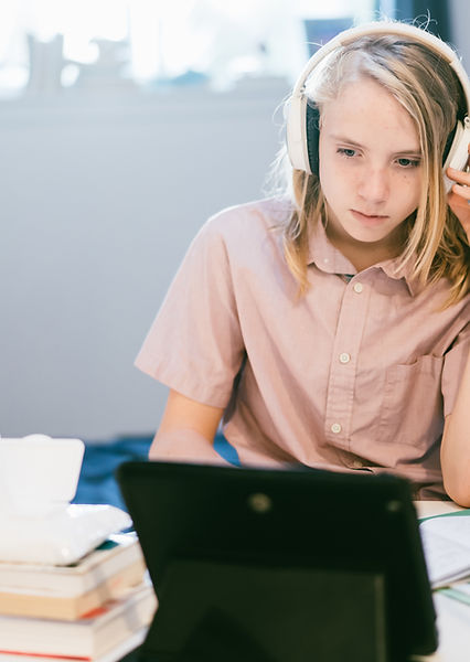 Teen Studying Online