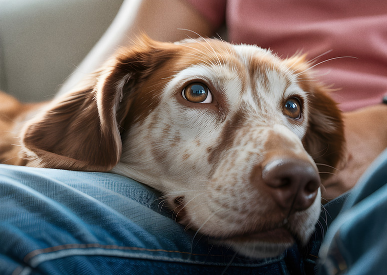 Relaxed Dog Close-Up