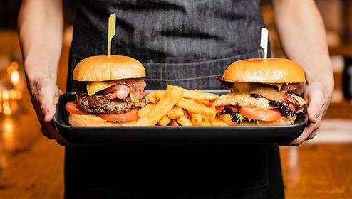 Burger and chips