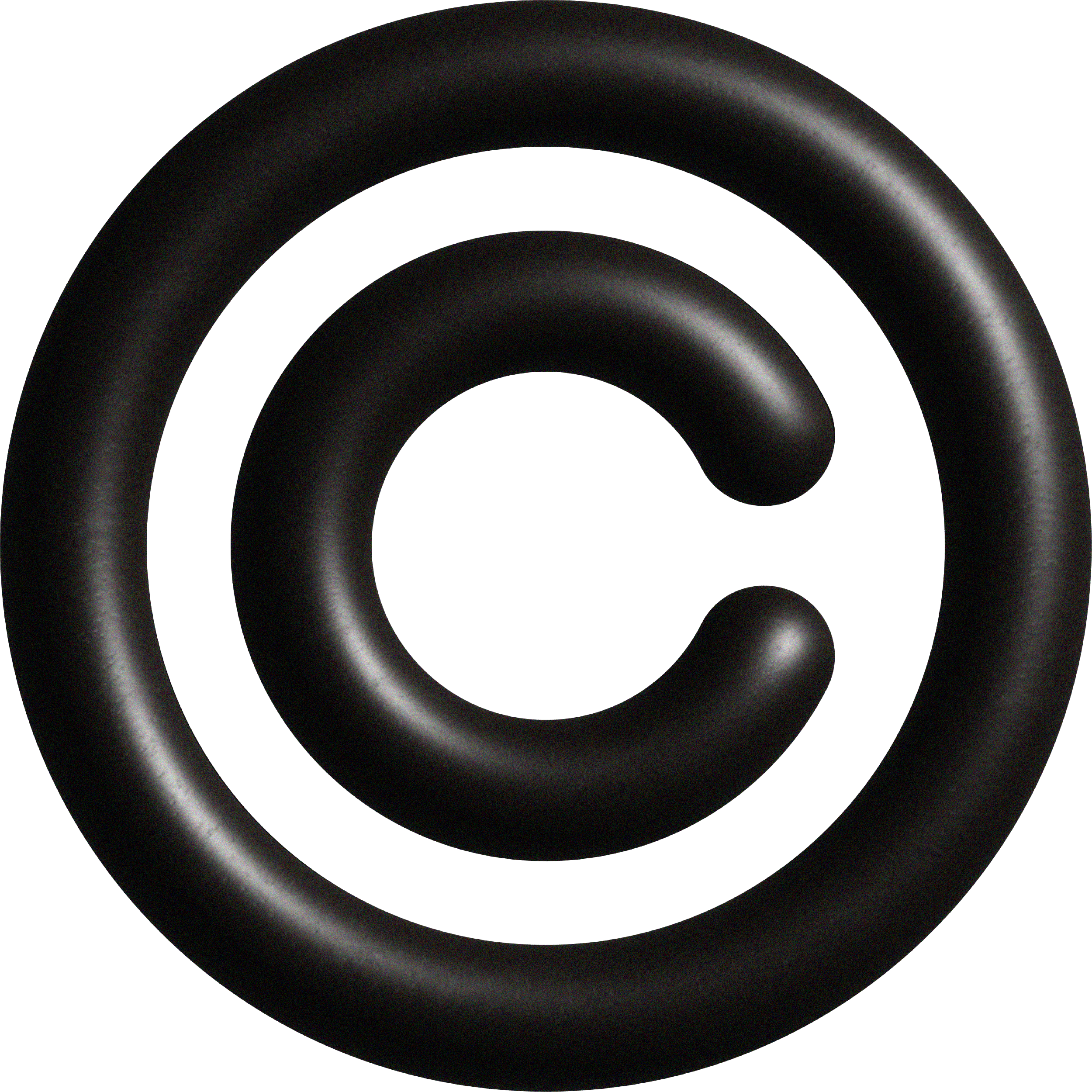 Símbolo de copyright negro