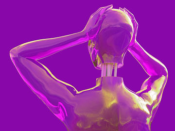 Purple Mannequin Art