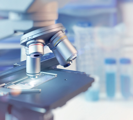 Microscope with sample underneath