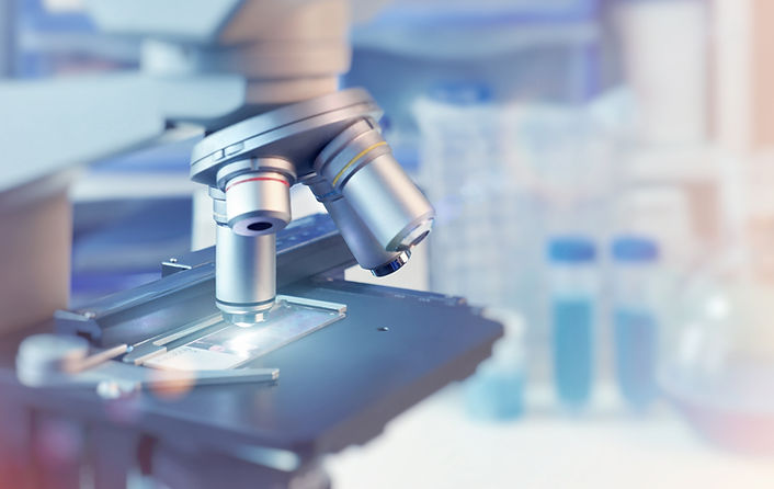 Microscope in Laboratory