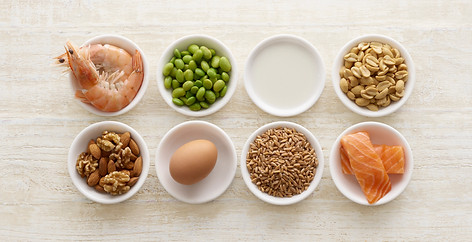 Food Ingredients in Bowls