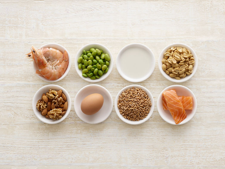 Food Ingredients in Bowls