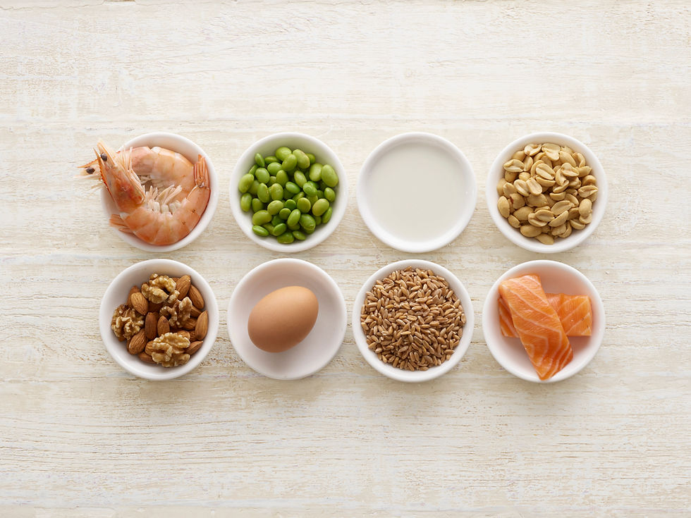 Ingrédients alimentaires dans des bols