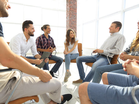 people sitting in a circle