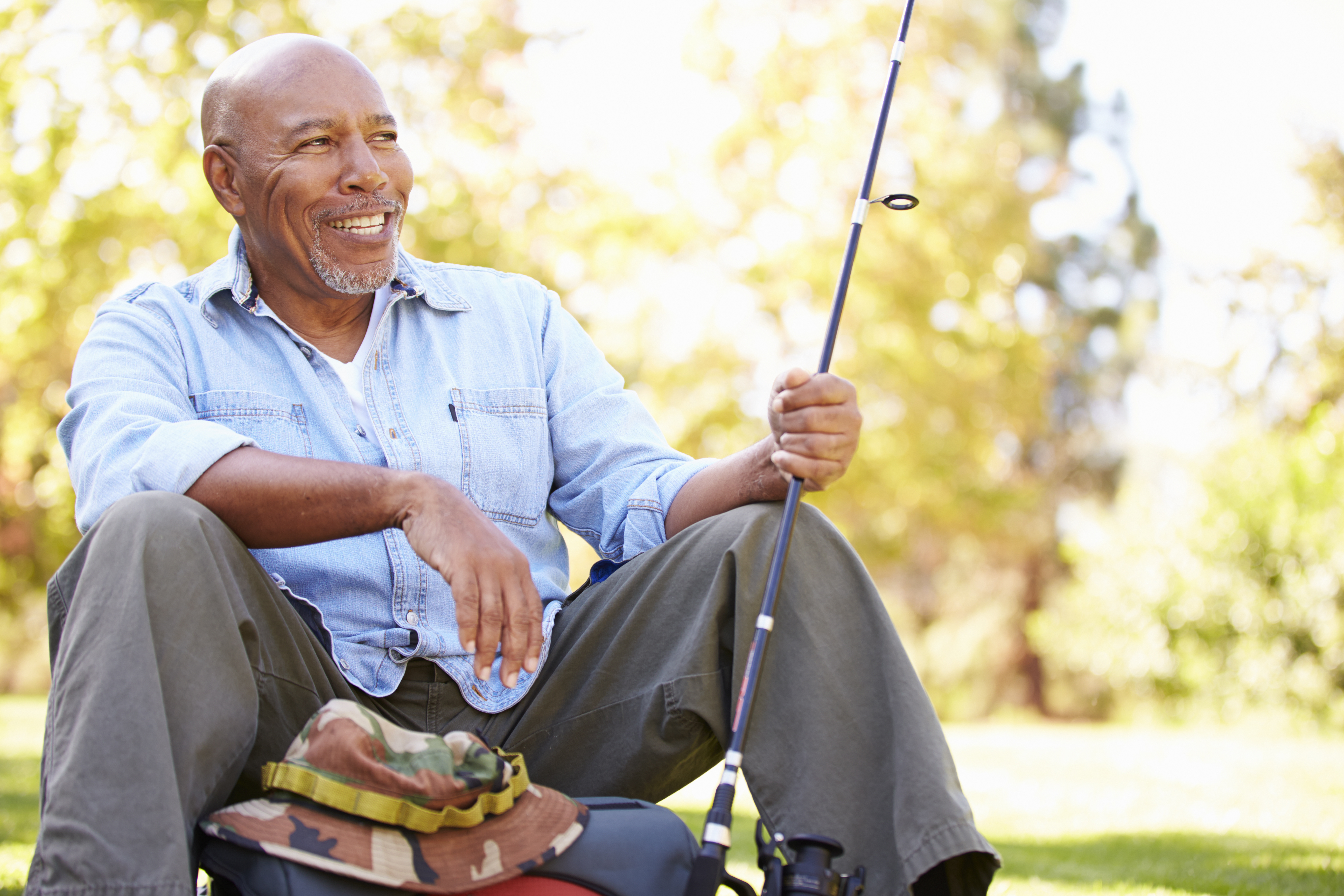 Older Man Fishing