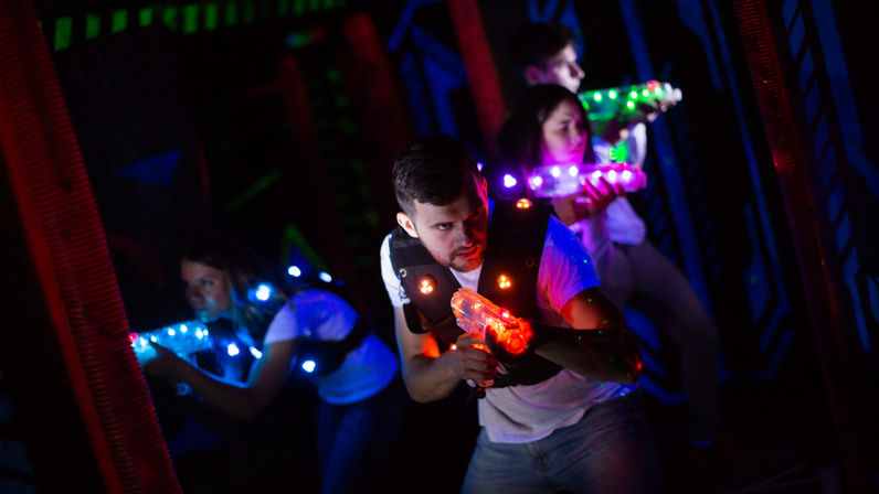 City hosting Mother-Son Mayhem. Think laser tag, thrilling games and monster truck madness.