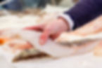 Corte de pescado fresco