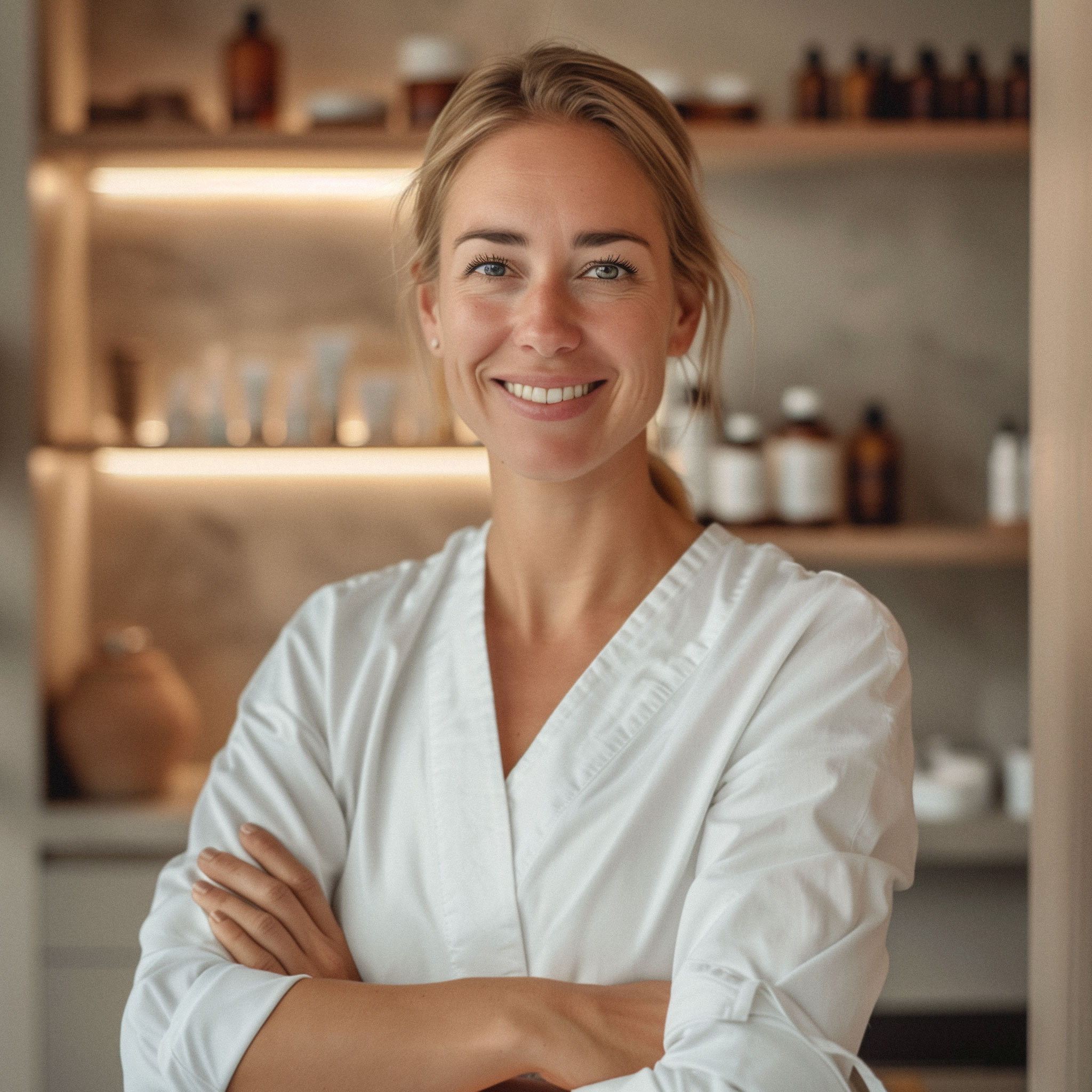 Lächelnde, professionelle Frau