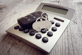Car keys on a calculator