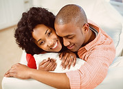 Couple Embracing Smiling