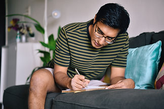 A man taking notes
