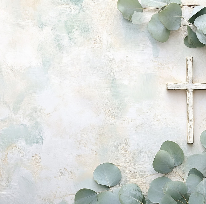 Cross With Eucalyptus