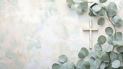 Cross With Eucalyptus