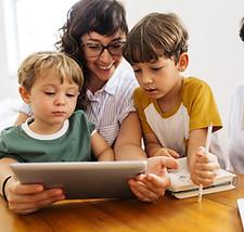 Family Using Tablet