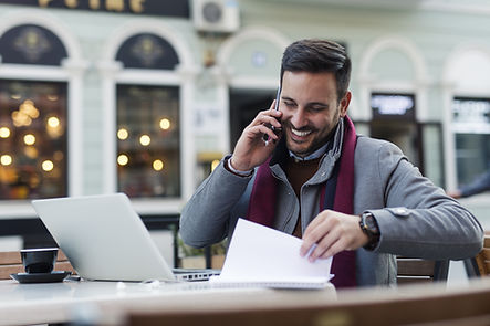 Person talking on phone