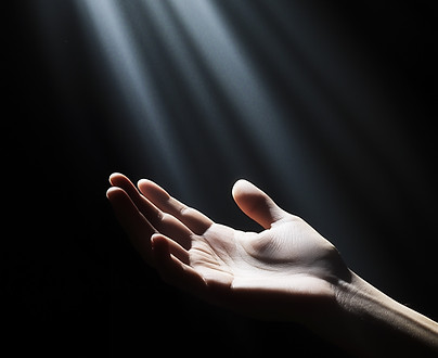 Open Hand in Light