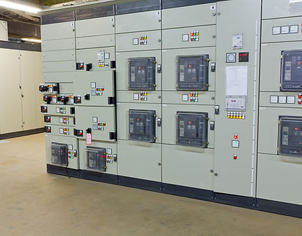 Electric voltage control room of a plant