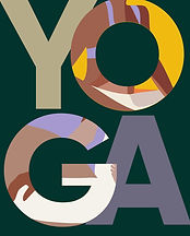 Typographie abstraite de yoga