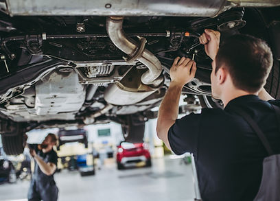 Licensed roadworthy inspection taking place at Coburg workshop for VicRoads RWC
