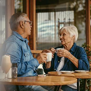 Senior Couple Chatting
