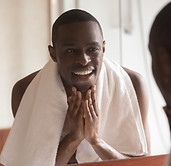 Man Smiling Mirror