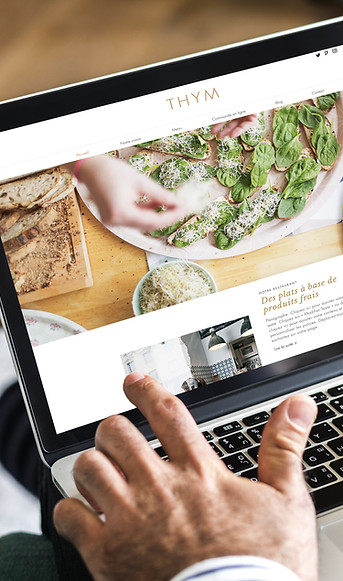 Website setup on laptop