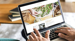 Website setup on laptop