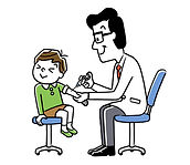 予防接種を受ける子供
