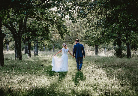 Bride and Groom in Nature